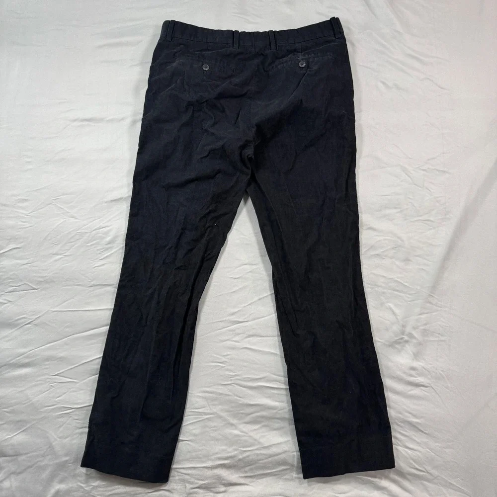 Theory Mens Marlo Helos Black Corduroy Slim Straight Pants 32 (Fits 31 x 28.5)
